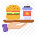 Comida Rapida Comida Chatarra Hamburguesa Icono