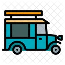 Caravana Remolque Camper Van Street Food Truck Icono