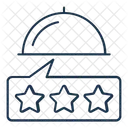 Revision De Comida Comentarios Sobre Comida Tres Estrellas Icono