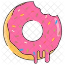 Donut comido  Ícone