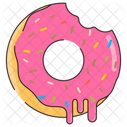 Donut comido  Ícone