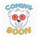Coming Soon Bear Glasses Bear Goggles Icon