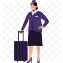 Comissária de bordo feminina  Ícone