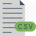 Comma Separated Values File Csv File Formatted File Icon
