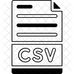 Comma Separated Values File  Icon