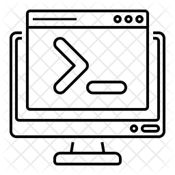 Command Line Icon - Download in Line Style