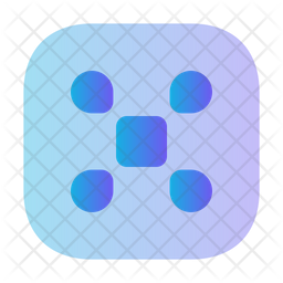 Command Square Icon - Download in Gradient Style