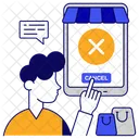 Annulation De Commande Annulation Dachat Annulation De Colis Icône