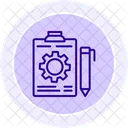 Icone De Ligne De Traitement De Commande Icon