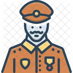 Commander Icon - Download in Colored Outline Style