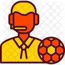 Commentator Football Man Icon