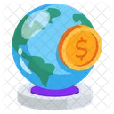 Commerce Mondial Finance Mondiale Economie Mondiale Icône