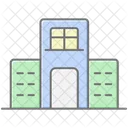 Commercial Building Lineal Color Icon Icon