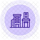 Commercial Building Line Icon Icon