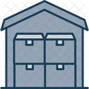 Commercial Warehouse Building Business Icon