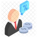Commission Fee Trading Icon