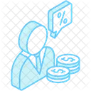 Commission Fee Trading Icon