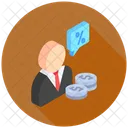 Commission Fee Trading Icon
