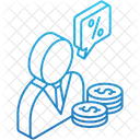 Commission Fee Trading Icon
