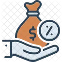 Commission Payment Money Bag Icon