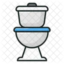 Commode Flush Toilet Seat Icon