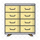 Commode Drawer Furniture Icon