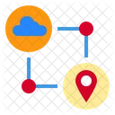 Communication Cloud Location Icon