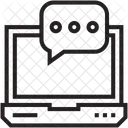 En Ligne Communication Ordinateur Portable Icône