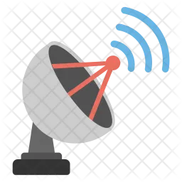 Communication Satellite Logo Icon