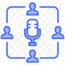 Communications Microphone Team Icon