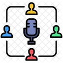 Communications Microphone Team Icon