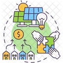 Community Shared Solar Electric Icon