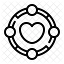 Engagement In Der Gemeinschaft Gruppe Herz Symbol