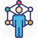 Community Manager Connected Users Networking Icon