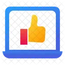 Portatil Como Pulgar Arriba Icono