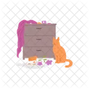 Gato Comoda Cajonera Icono