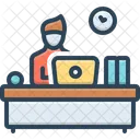 Companero De Trabajo Asociado Asistente Icono