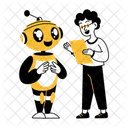 Robo Companheiro Amigo Assistente Ícone