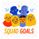 Squad Goals Companions Friends Icon