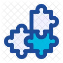 회사 그룹 퍼즐조각 아이콘