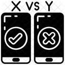 Comparacion De Telefonos Tecnologia Movil Dispositivos Moviles Icono