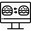 Comparar Comida Trocar Comida Monitorar Ícone