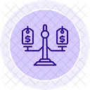 Compare Price Line Icon Icon