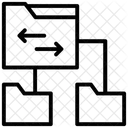 Compartilhamento De Arquivos Compartilhamento De Dados Pasta Compartilhada Ícone