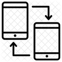 Compartilhamento De Arquivos Transferencia De Arquivos Celular Ícone