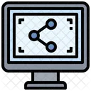 Compartilhar Computador Computador Compartilhar Ícone