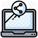 Compartilhar Laptop Laptop Compartilhar Ícone