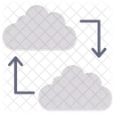 Compartilhamento De Dados Transferencia Nuvem Ícone