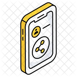 Compartilhamento de perfil móvel  Ícone
