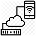 Computacao Em Nuvem Tecnologia De Nuvem Compartilhamento De Rede Ícone